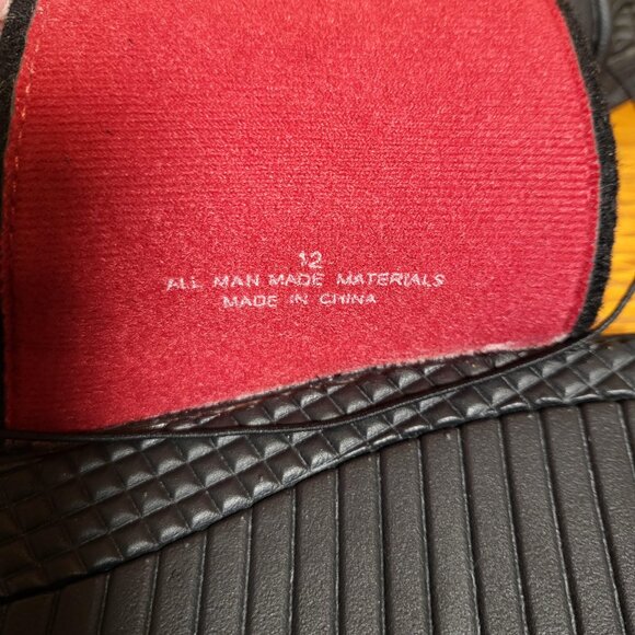 Speedo Men's Crossover Slide Sandals Size 12 Black/Red NEW - Picture 5 of 8